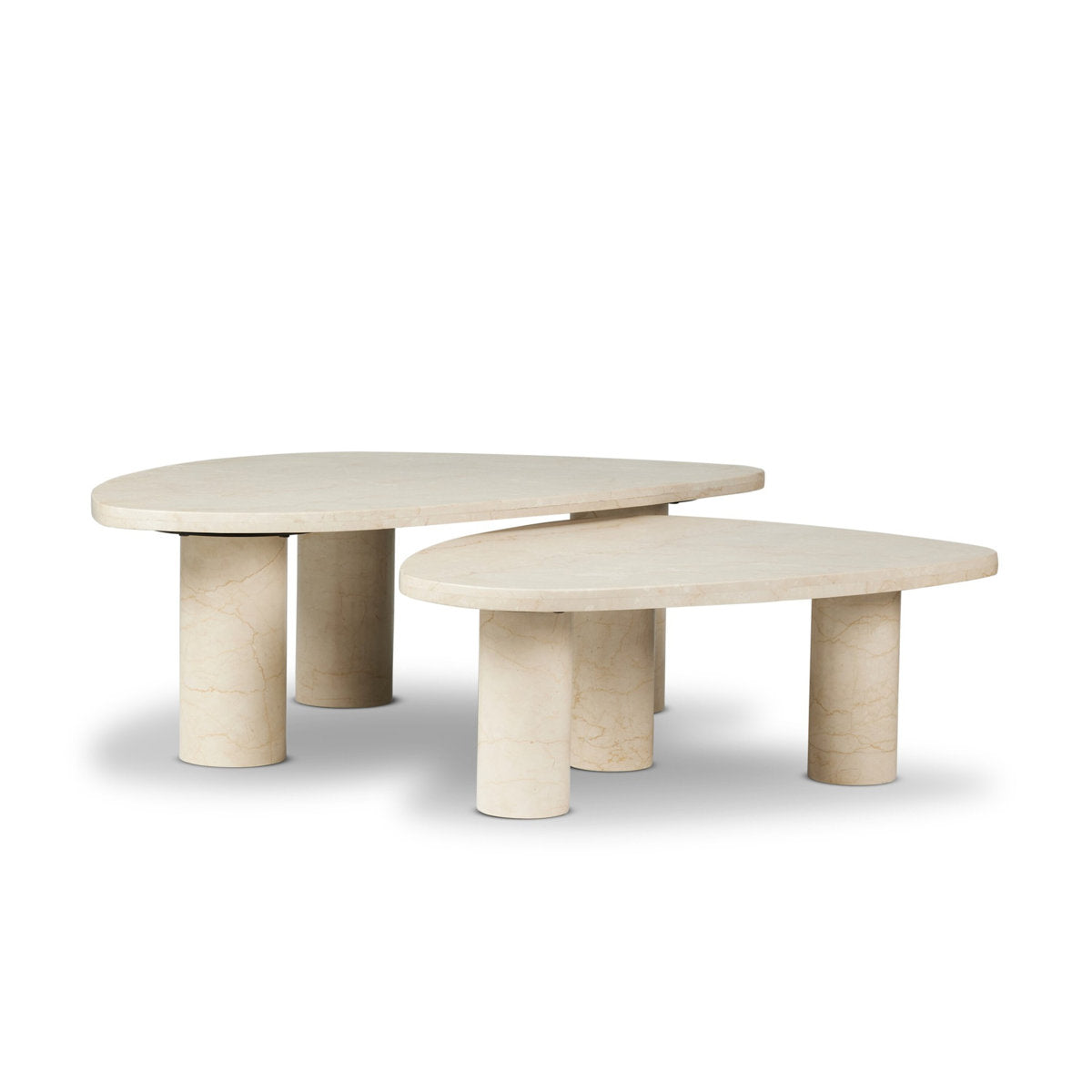 Zion Coffee Table Set - Merlot Marble