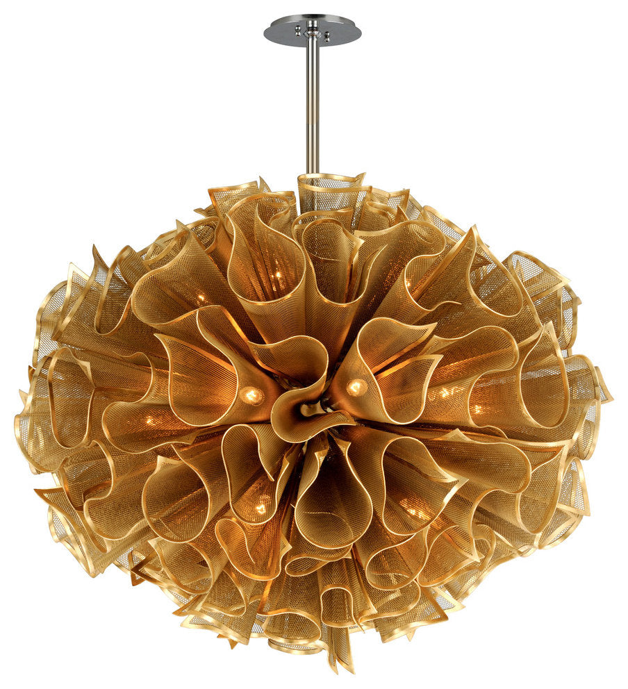 Pulse Pendant, Gold Leaf Finish, 45"By Corbett Lighting
