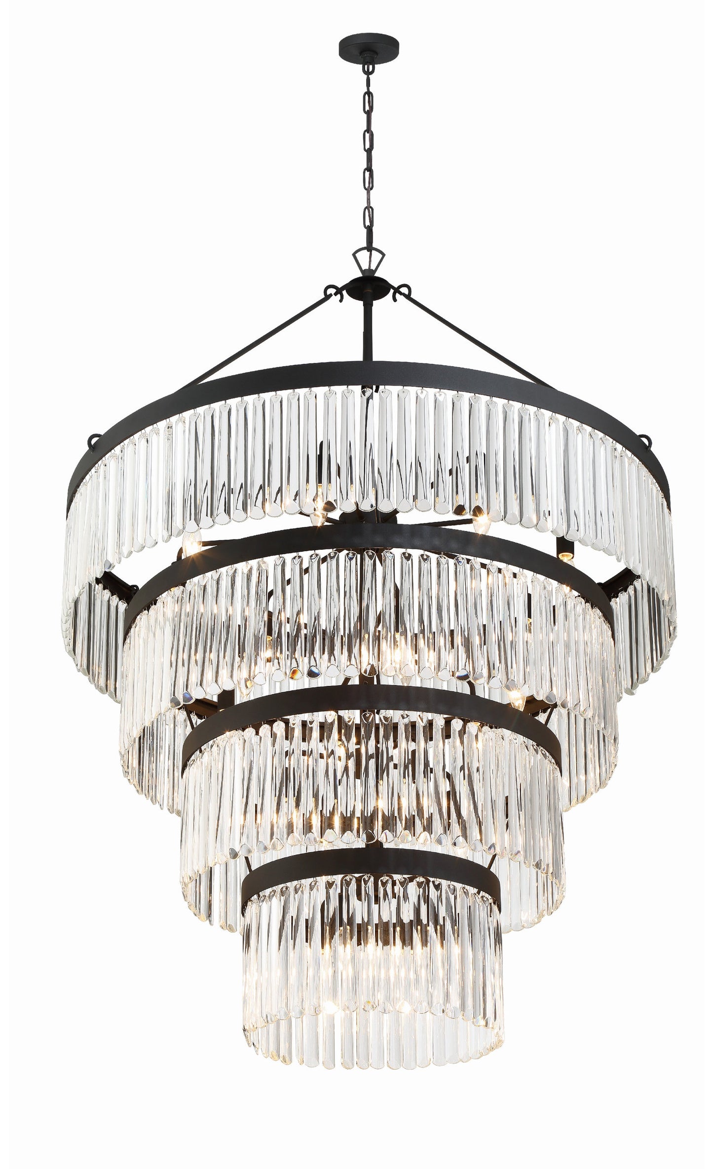 Emory 22-Light Black Forged Chandelier, Clear GlassBy Crystorama Lighting