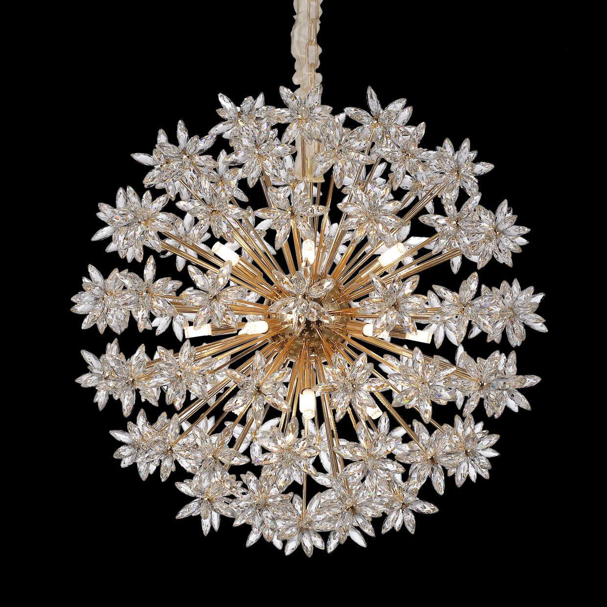 Bouquet 18-Light Round Chandelier - Crystal/GoldBy Michael Amini