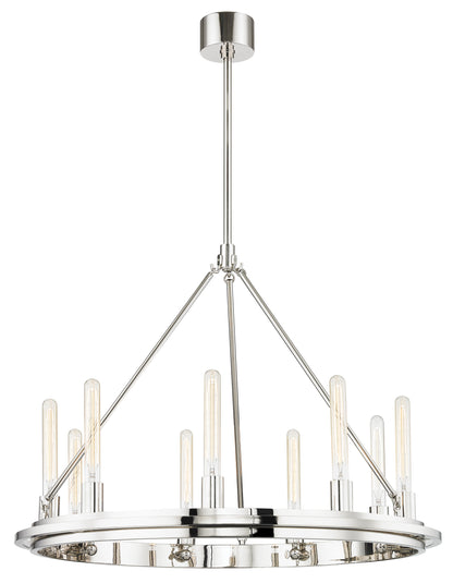 Chambers 9-Light Pendant, Polished NickelBy Hudson Valley Lighting
