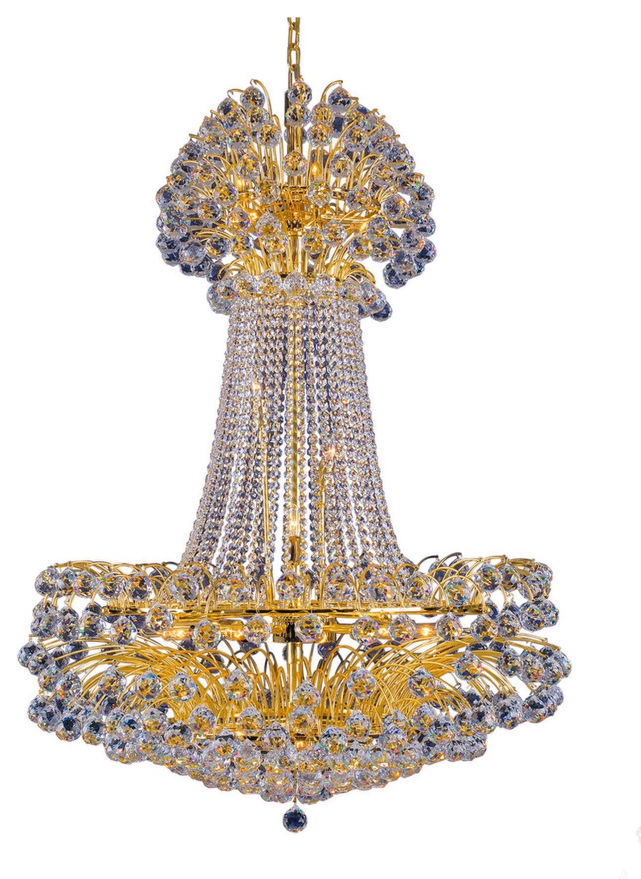 Artistry Lighting Sirius Collection Crystal Chandelier 36x48, GoldBy Artistry Lighting