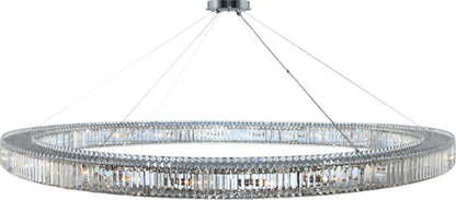 Rondelle Pendant, Chrome, 84"By KALCO LIGHTING
