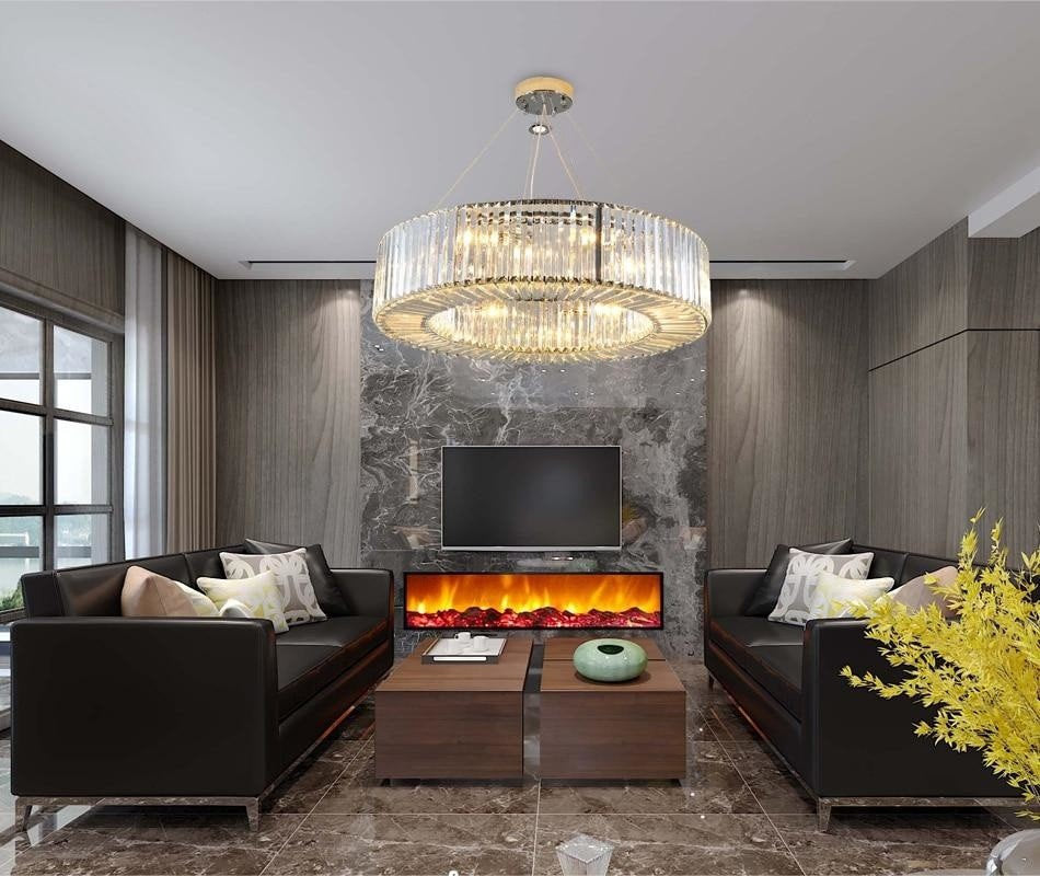 Crystal Drum Chandelier By Morsale, Diameter 32"By MORSALE