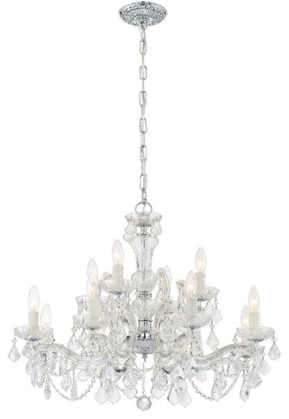 Maria Theresa 12 Light Chandelier, Swarovski Spectra, Polished ChromeBy Crystorama Lighting