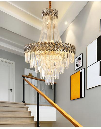 Juan-les-Pins | Big Luxury Crystal Chandelier Opulent Elegance, 31.5'', Warm Light 3000k, DimmableBy Miron Demid LLC