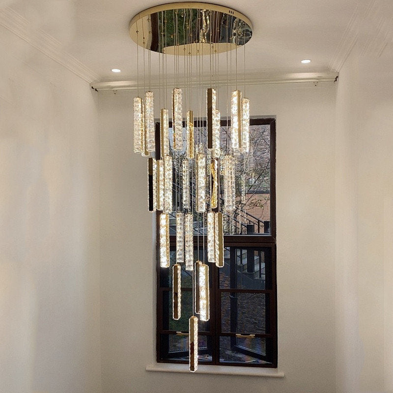 Santa Margherita Ligure | Creative Gold LED Crystal Chandelier, 39 Lights, Cool LightBy Miron Demid LLC