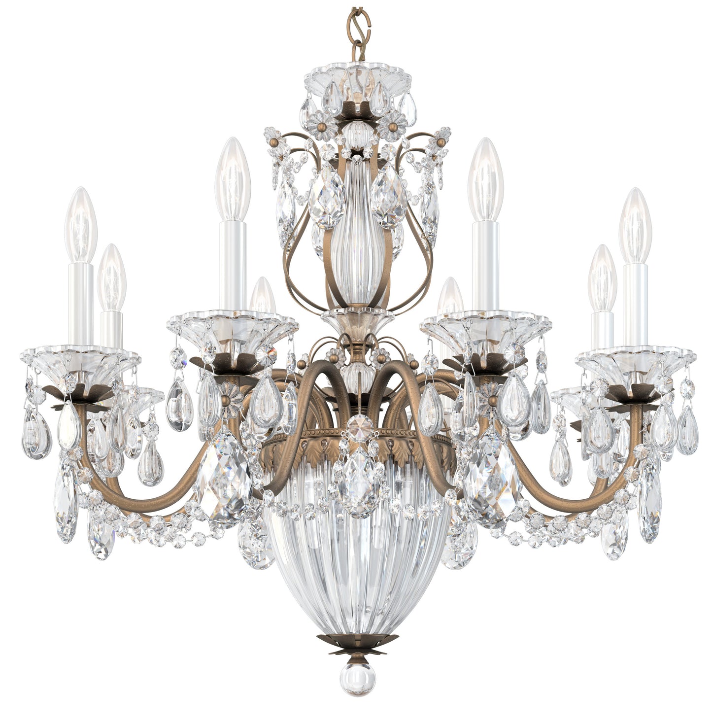 Schonbek 1238N-23H 11 Light Crystal Chandelier, Etruscan GoldBy Schonbek