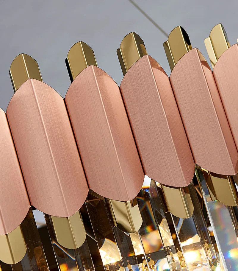 Gio 31" Rose Gold Modern ChandelierBy MORSALE