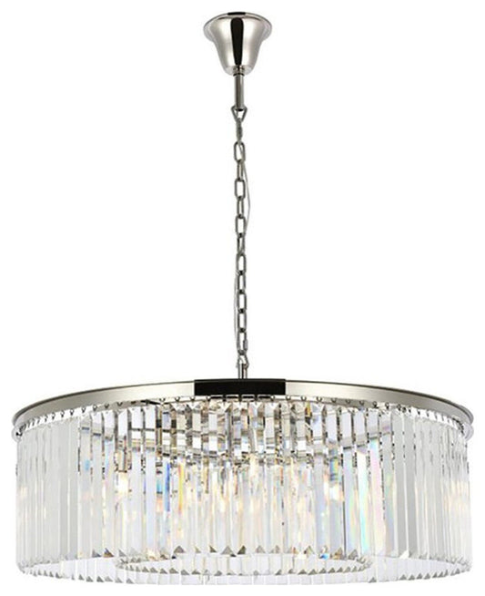 Elegant Sydney 10-Light Polished Nickel ChandelierBy Elegant Furniture & Lighting