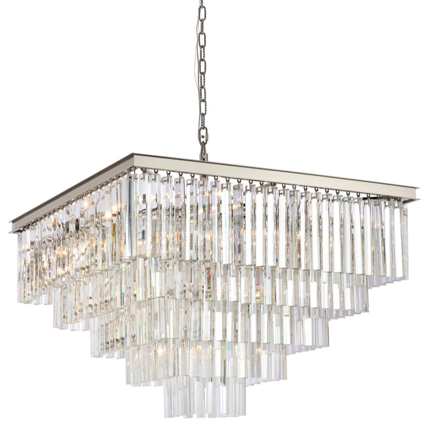 Elegant Lighting 34" Square Crystal ChandelierBy Elegant Furniture & Lighting