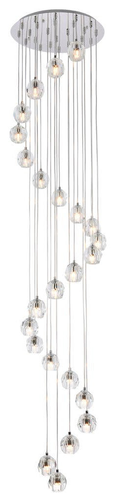 Elegant Lighting 3505G19 Eren 24 Light 19"W Crystal Multi Light - ChromeBy Elegant Furniture & Lighting