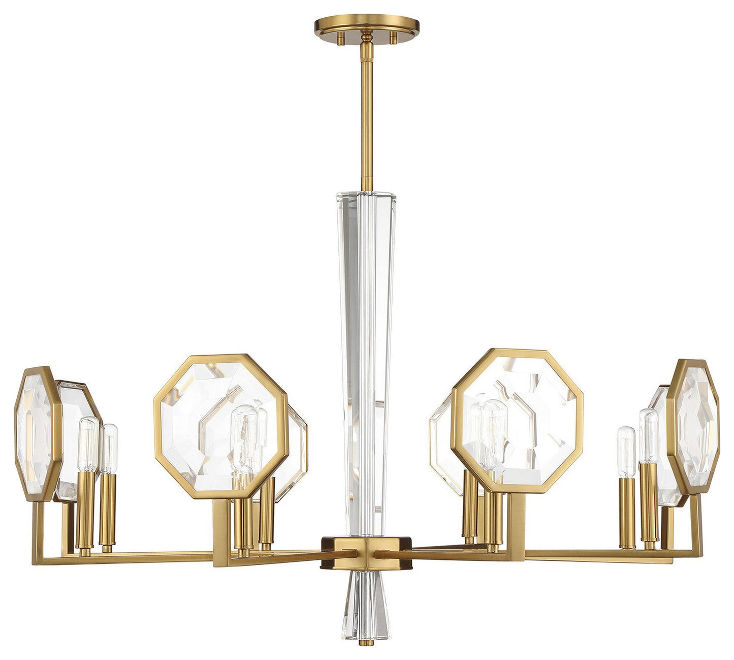 Leighton 8-Light Chandelier, Warm BrassBy Savoy House