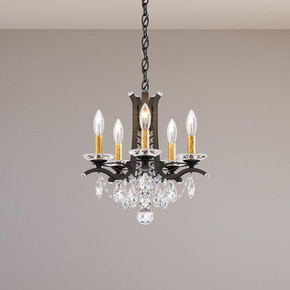 Schonbek Va8304N-51H 5 Light Crystal Chandelier, BlackBy Schonbek