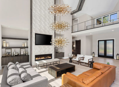 Elegant Lighting 50" Three Tiers Crystal Starburst ChandelierBy Elegant Furniture & Lighting
