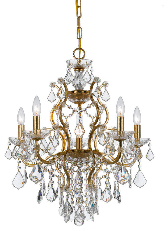 Crystorama Lighting Group 4455-CL-S Filmore 6 Light 23"W Crystal - Antique GoldBy Crystorama Lighting