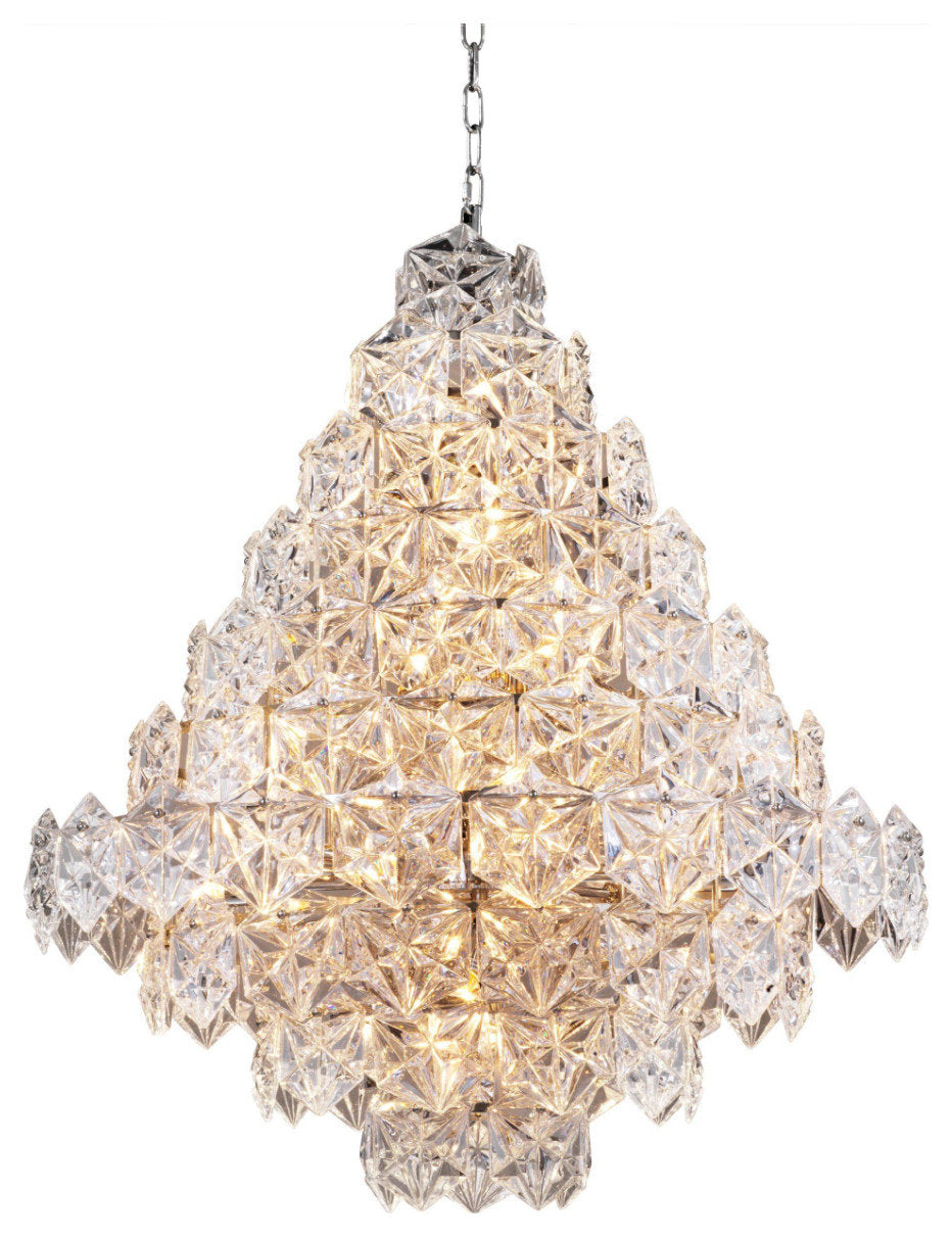 Hexagonal Glass Chandelier | Eichholtz Hermitage LBy OROA - Furniture