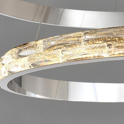 Stella | Postmodern Stainless Steel Pendant Light, Dia23.6+15.7", 2 RingsBy Miron Demid LLC