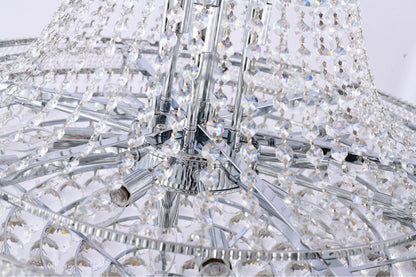 32-Light 30" Chrome Metal Chandelier With CrystalsBy Design Living