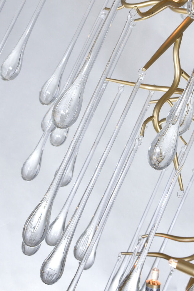 Anita 12 Light Chandelier With Gold Leaf FinishBy CWI Lighting