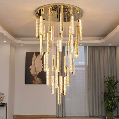 Santa Margherita Ligure | Creative Gold LED Crystal Chandelier, 21 Lights, Cool LightBy Miron Demid LLC