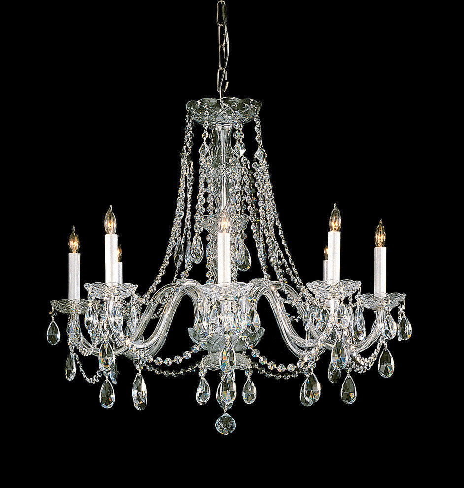 Traditional Crystal 8 Light Spectra Crystal Brass ChandelierBy Crystorama Lighting