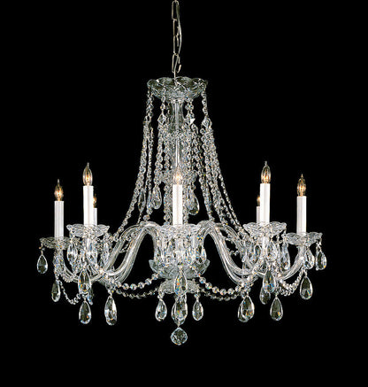 Traditional Crystal 8 Light Spectra Crystal Brass ChandelierBy Crystorama Lighting