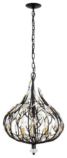 Bask 3-Light Pendant In Glam Style, 25"Hx18"WBy Varaluz