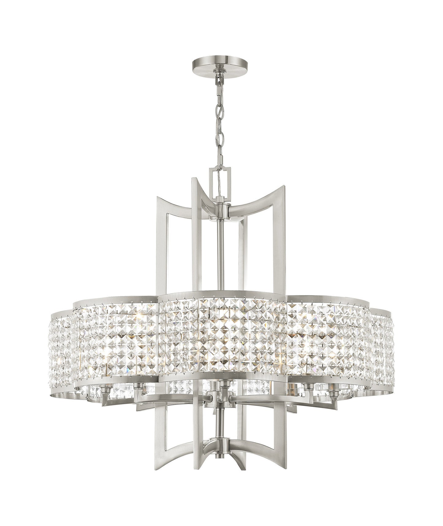 Livex Lighting 50578 Grammercy 8 Light 1 Tier Crystal Chandelier - BrushedBy Livex Lighting Inc.