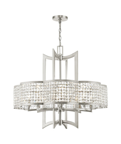 Livex Lighting 50578 Grammercy 8 Light 1 Tier Crystal Chandelier - BrushedBy Livex Lighting Inc.