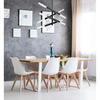 Ari 8 Light Pendant, BlackBy Elegant Furniture & Lighting