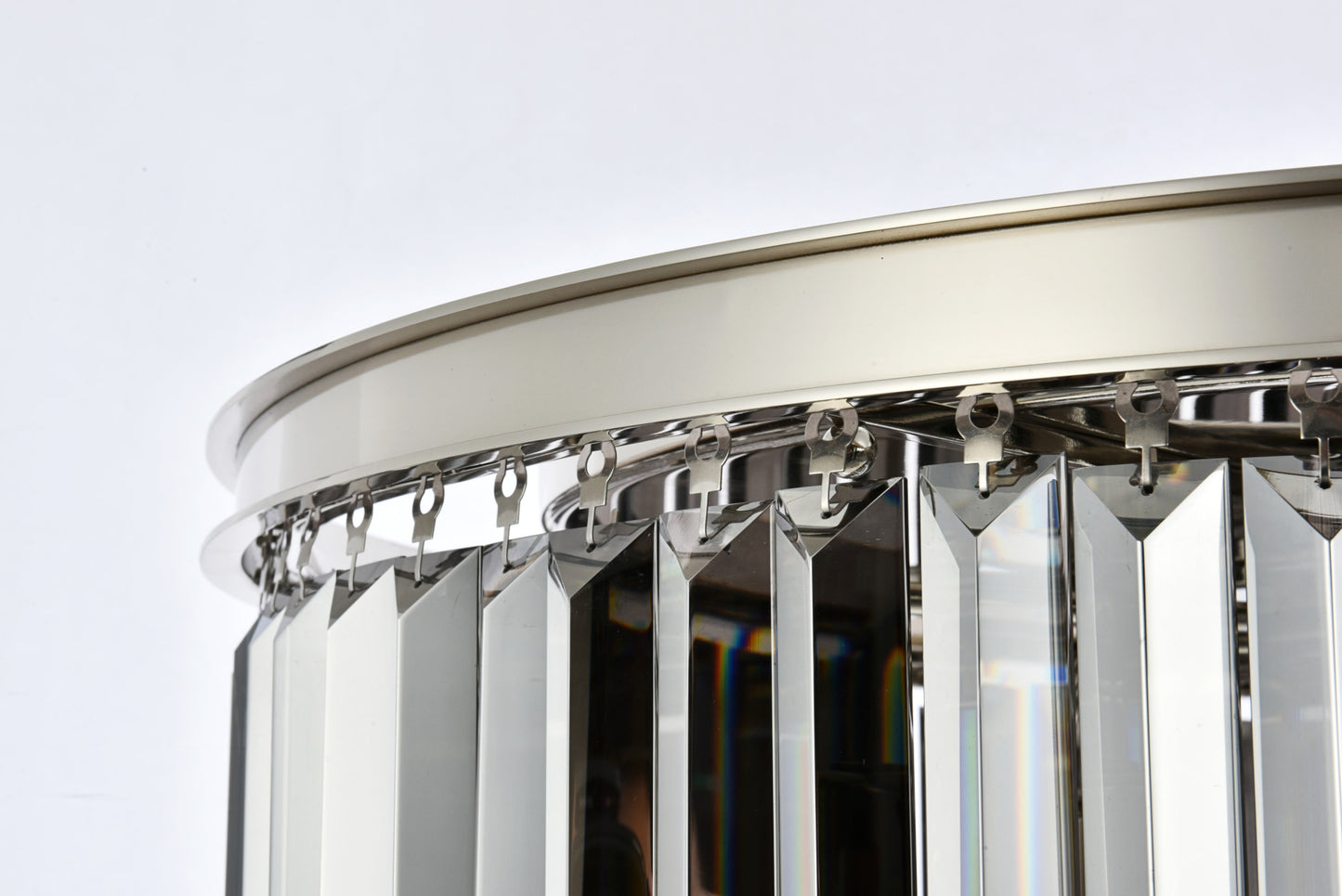 Elegant Lighting 1238F43-SS/RC Sydney 10 Light 44"W Flush Mount - Matte BlackBy Elegant Furniture & Lighting