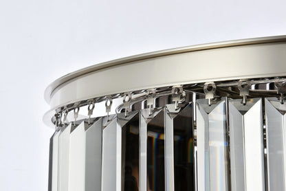 Elegant Lighting 1238F43-SS/RC Sydney 10 Light 44"W Flush Mount - Matte BlackBy Elegant Furniture & Lighting