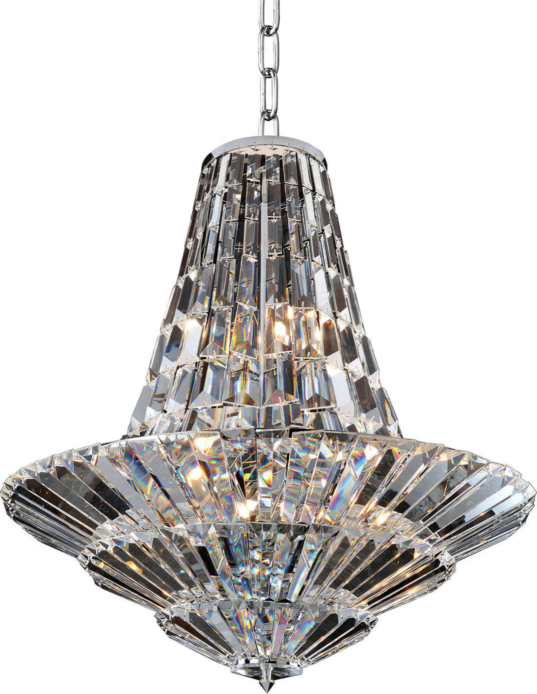 Auletta Chandelier, Chrome, MediumBy KALCO LIGHTING