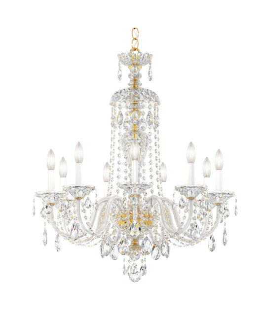 Schonbek 2996-211S, 9 Light Crystal Chandelier In AureliaBy Schonbek