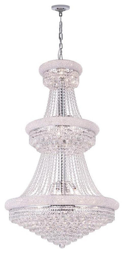 CWI Lighting Empire 32 Light Down Transitional Metal Chandelier in ChromeBy CWI Lighting