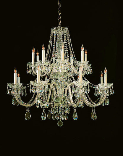 Crystorama 16-Light Chandelier, Polished Brass, Clear Hand-Cut CrystalsBy Crystorama Lighting