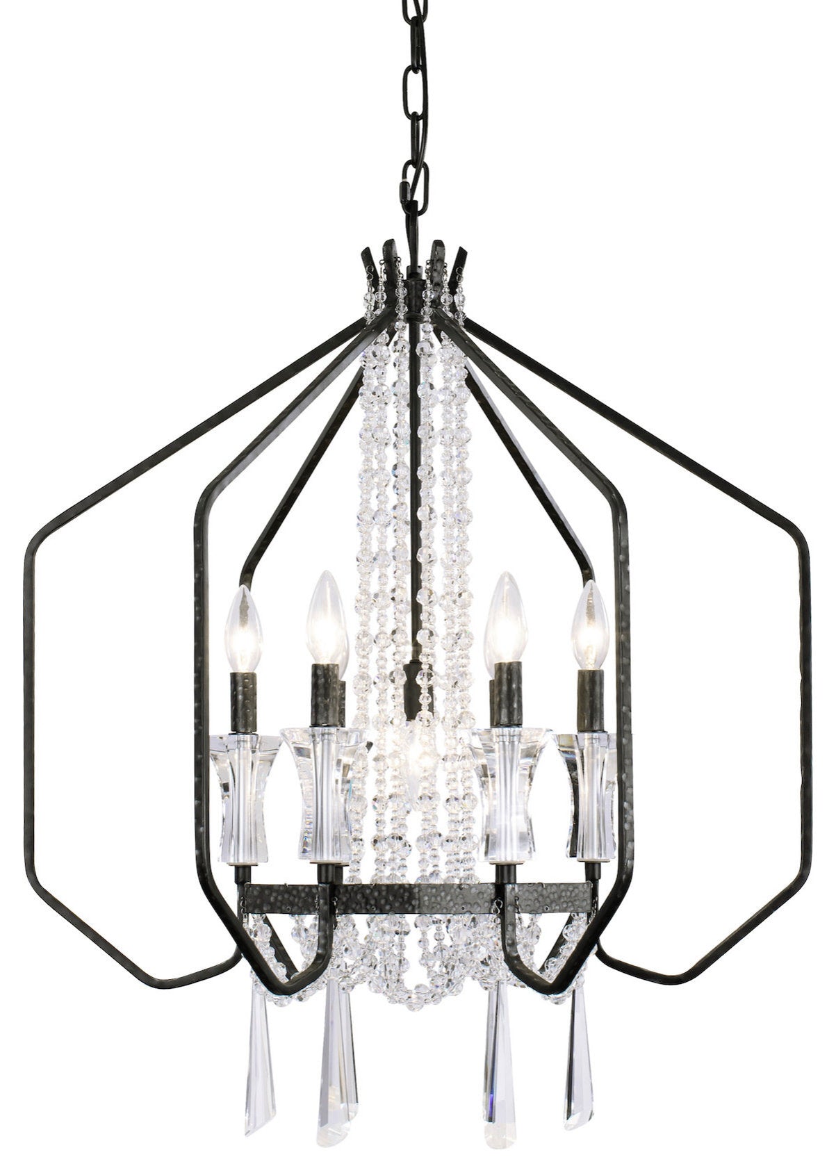 Varaluz 270P07 Barcelona 7 Light 26"W Crystal Taper Candle Style - OnyxBy Varaluz