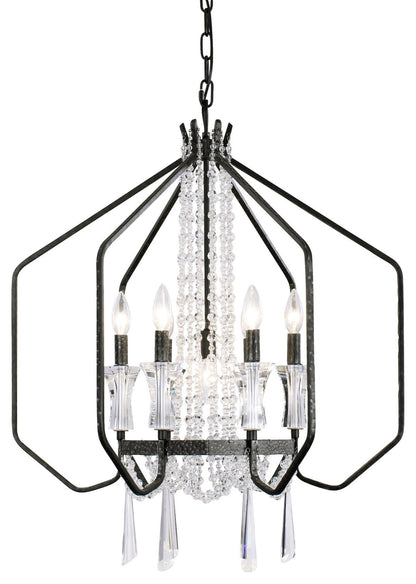 Varaluz 270P07 Barcelona 7 Light 26"W Crystal Taper Candle Style - OnyxBy Varaluz