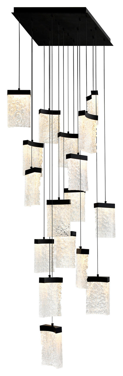CWI LIGHTING 1587P24-17-101 Lava Integrated LED Black ChandelierBy CWI Lighting