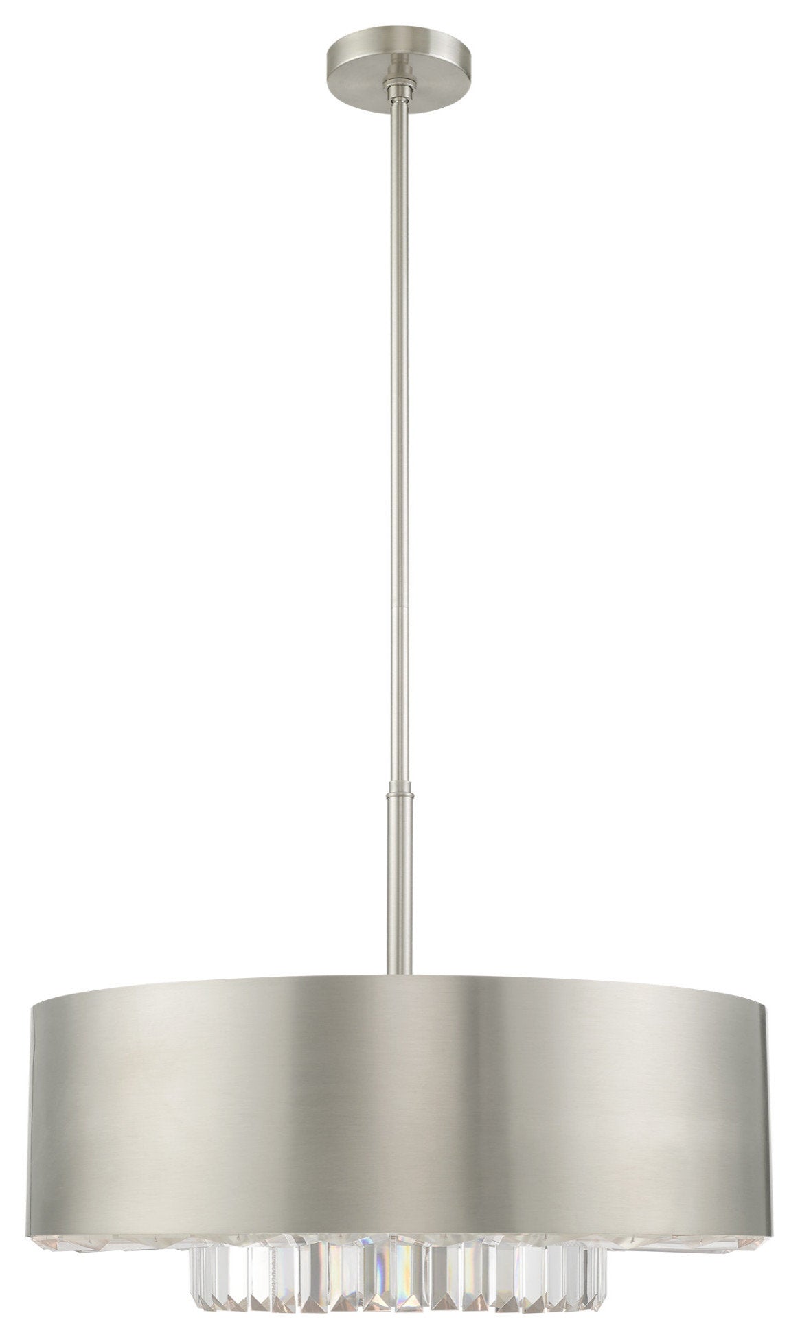 Livex Lighting 40020 Madison 6 Light 24"W Crystal Drum Chandelier - BrushedBy Livex Lighting Inc.