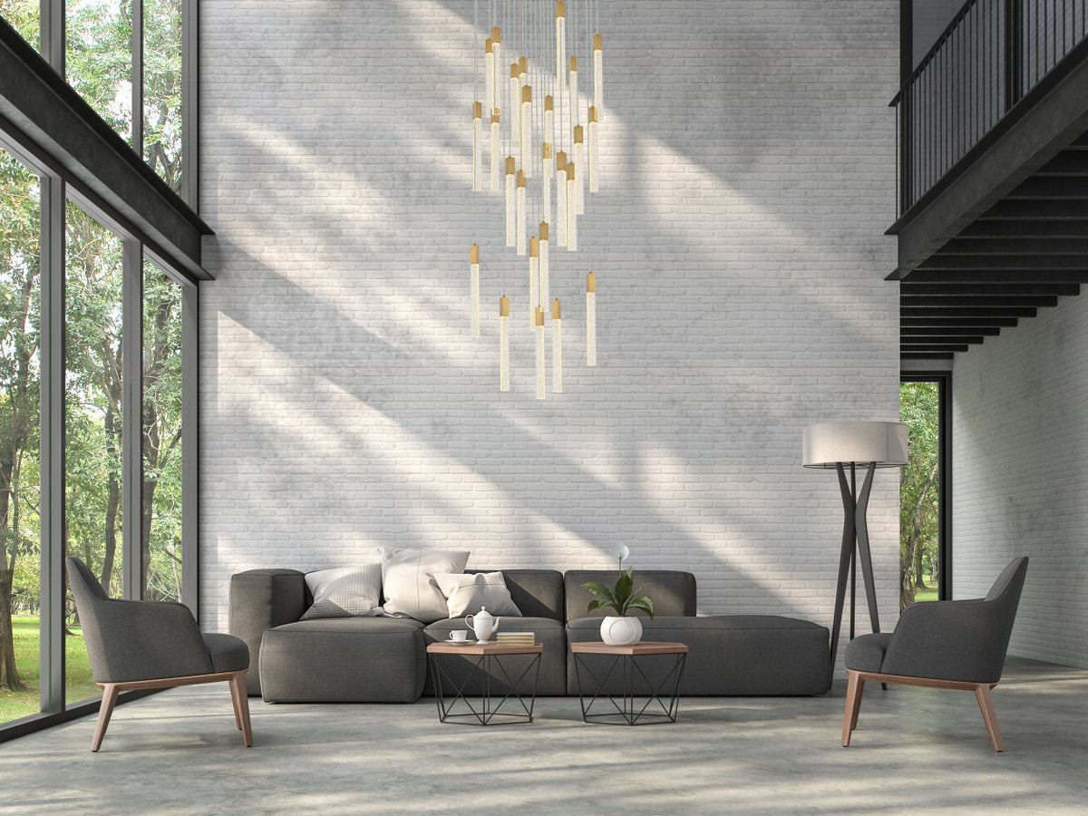 Elegant Lighting 2067G42SG Weston 25 lights pendant in satin goldBy Elegant Furniture & Lighting
