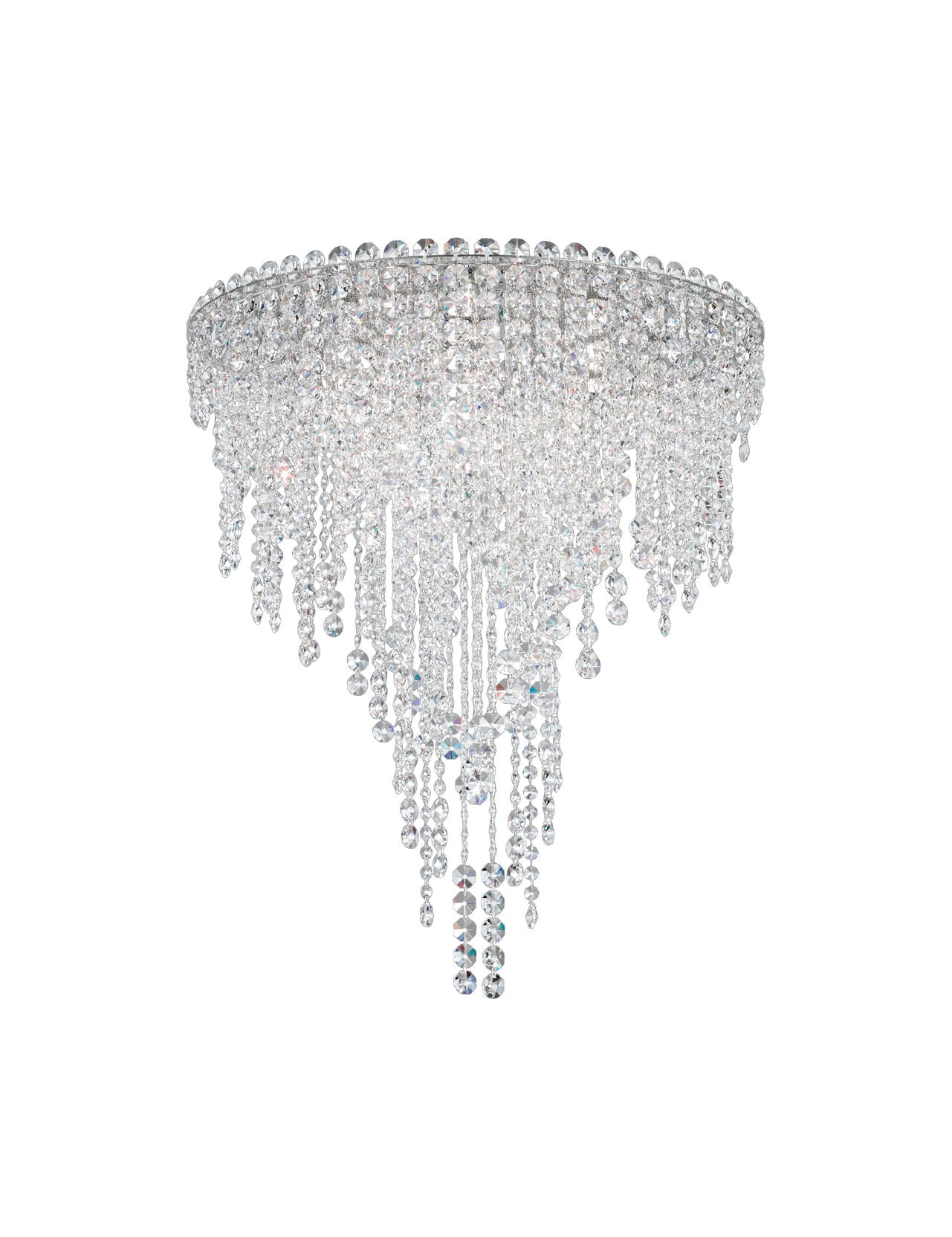 Chantant 6-Light Close to Ceiling in Stainless Steel With Clear Heritage CrystalBy Schonbek