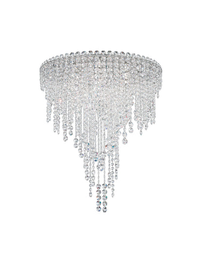 Chantant 6-Light Close to Ceiling in Stainless Steel With Clear Heritage CrystalBy Schonbek