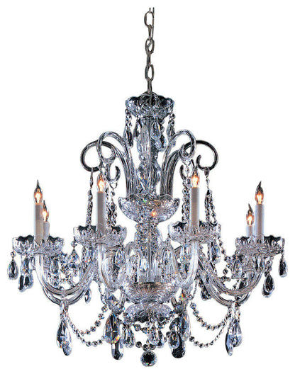 Crystorama 8 Light Swarovski Spectra Crystal Chrome Chandelier, Polished ChromeBy Crystorama Lighting