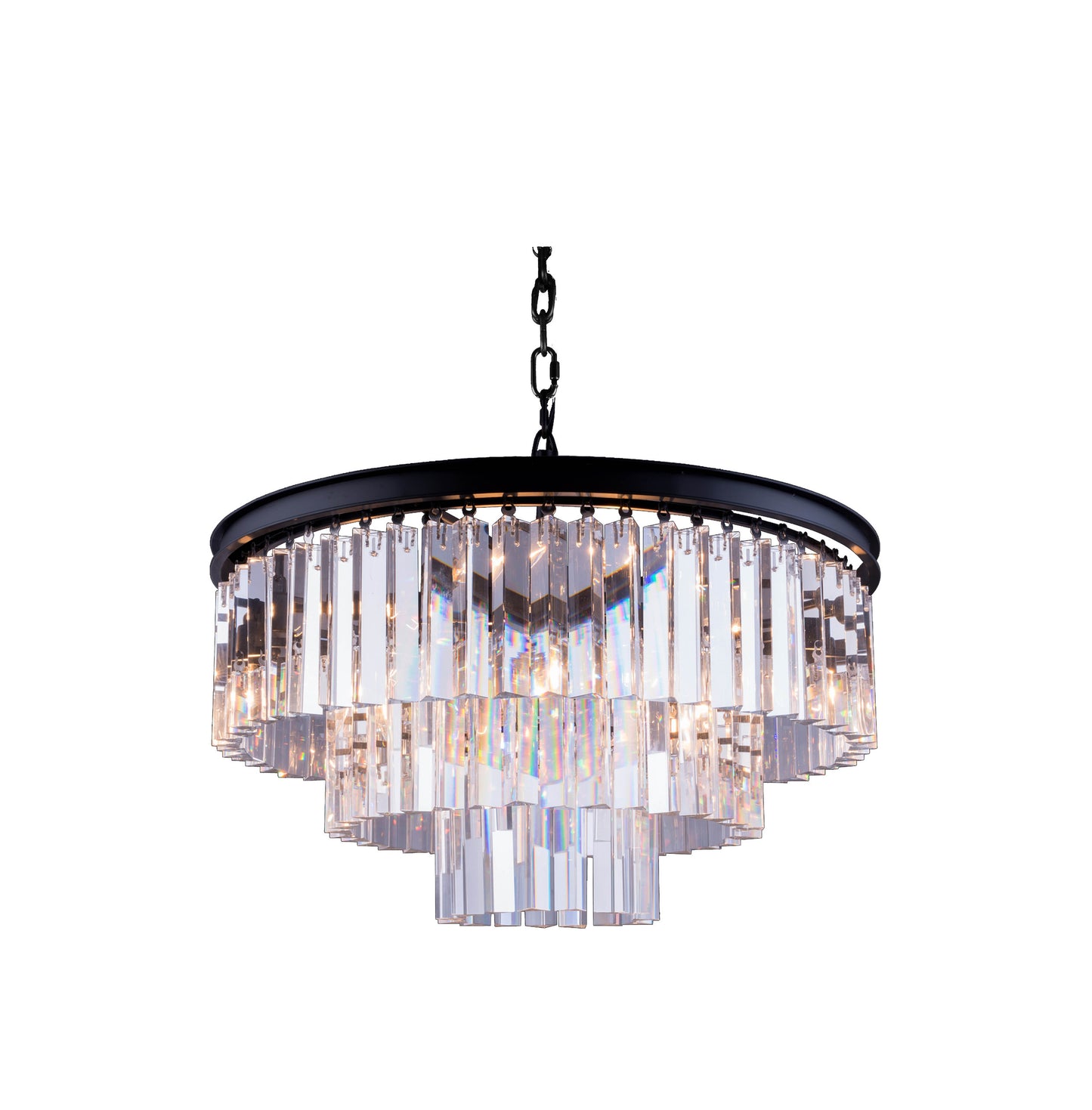 Sydney Collection Pendent Lamp, Clear, Mocha BrownBy Elegant Furniture & Lighting