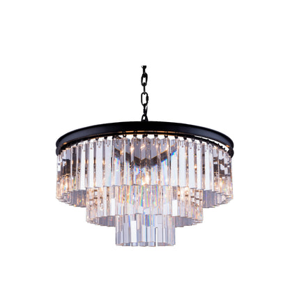 Sydney Collection Pendent Lamp, Clear, Mocha BrownBy Elegant Furniture & Lighting