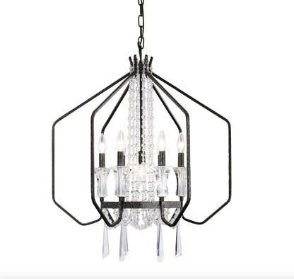 Barcelona 7-Lt Crystal Pendant - OnyxBy Varaluz