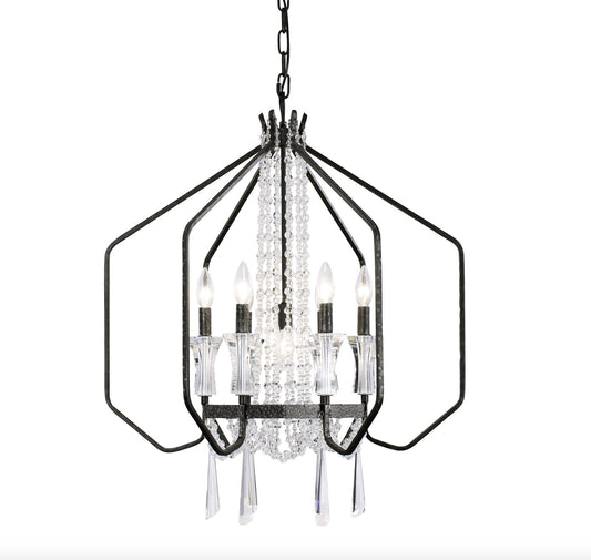Barcelona 7-Lt Crystal Pendant - OnyxBy Varaluz