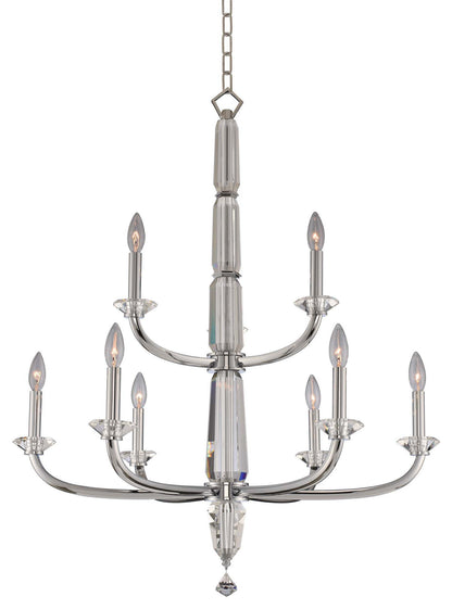 Palermo 31x38" 9-Light Modern Chandelier by AllegriBy Allegri Crystal by Kalco Lighting